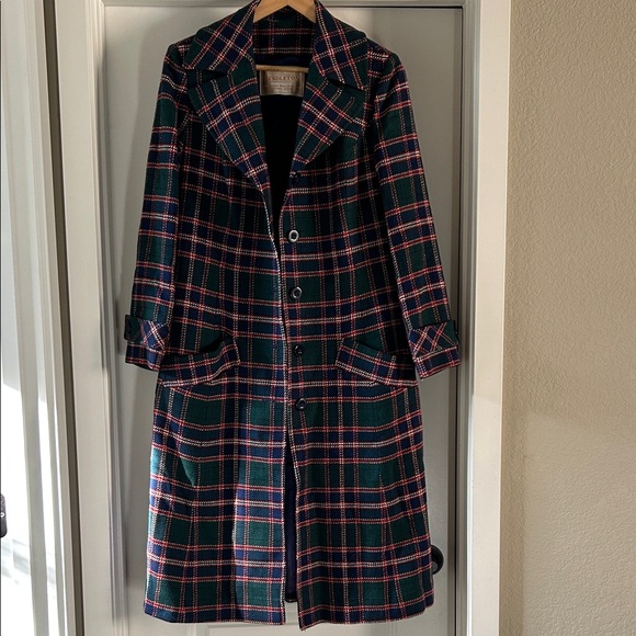 Pendleton Jackets & Blazers - Pendleton Multicolor Plaid Wool Trench Coat size 4